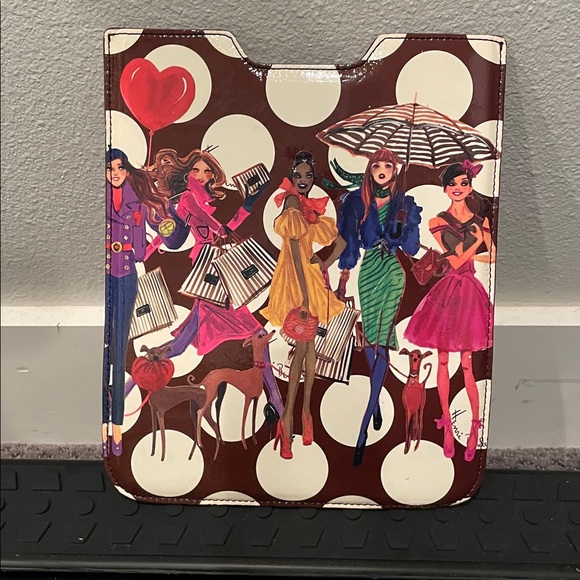 HENRI BENDEL Tablet/iPad Lined 8x10 Sleeve Case Bendel It Girls Polka Dots | GUC - Picture 15 of 16